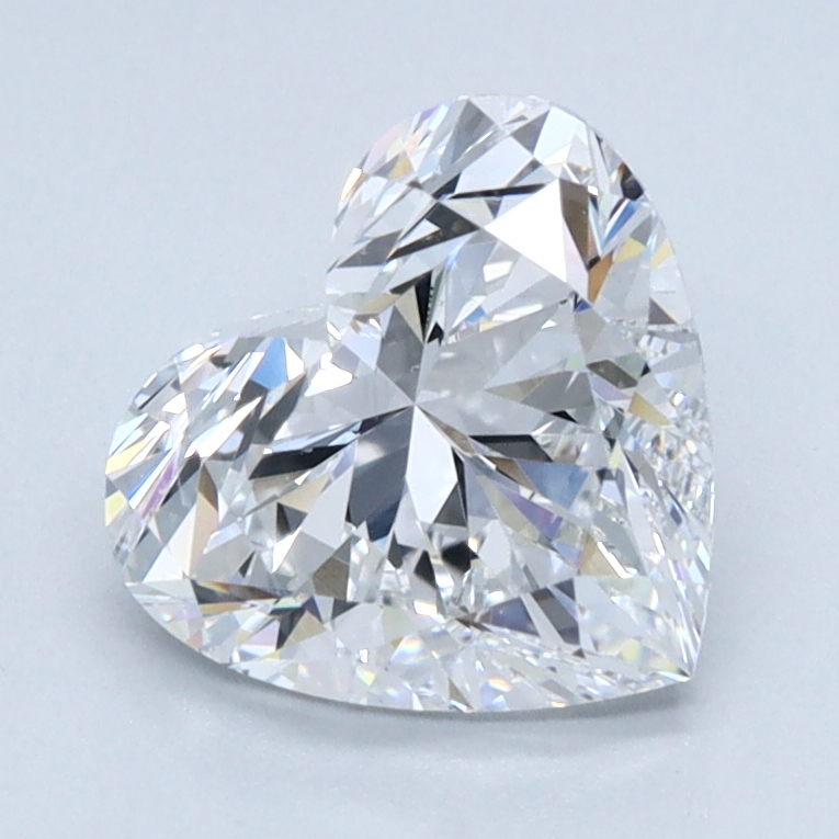 1.58ct Heart Cut Lab-Grown Diamond, 7.20mm ID, E Color, SI1 Clarity