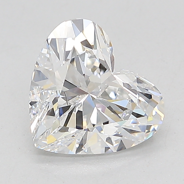 1.87ct Heart Cut Lab-Grown Diamond, E Color, SI1 Clarity, 7.64mm ID