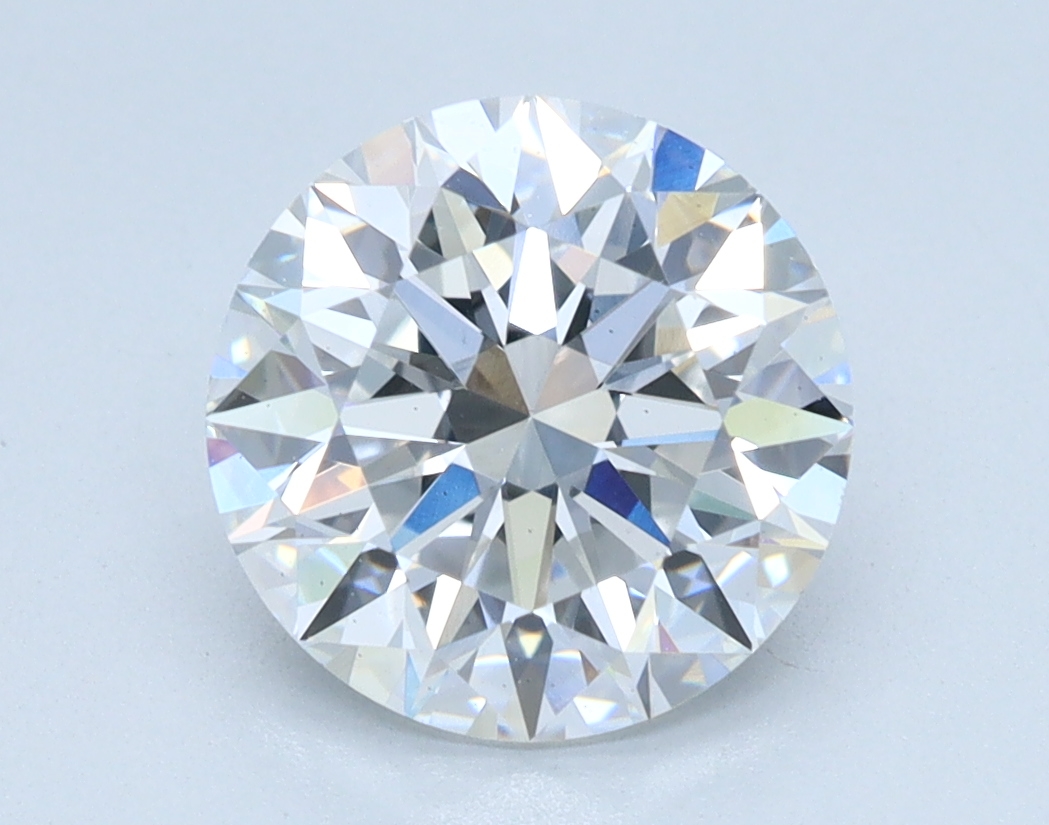 2ct Round Lab-Grown Diamond, D/VS2, 7.99mm ID