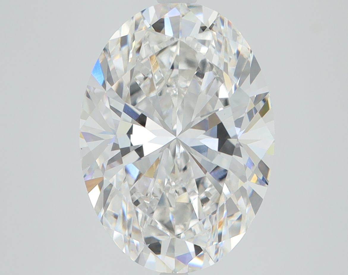 4.2ct oval lab-grown diamond, E/VS1, 12.62mm ID