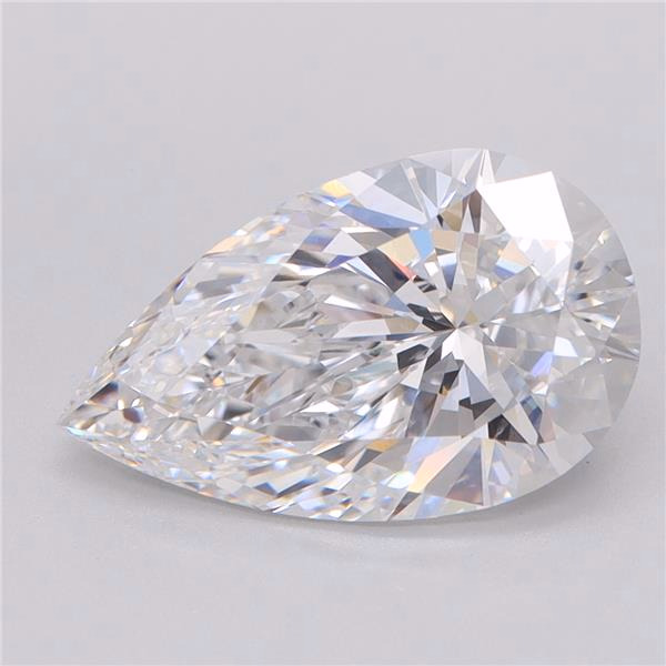 1.42ct Pear Cut Lab-Grown Diamond, D Color, VVS2 Clarity, 10.47mm ID