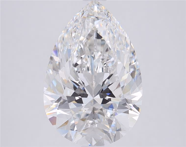 Lab-grown 5.03ct Pear Diamond, F/VVS1, 15.85mm ID