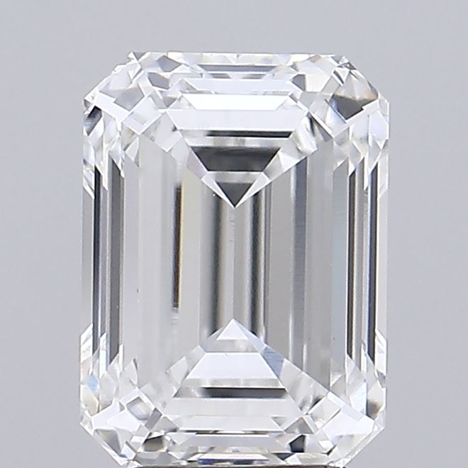 3.21ct Emerald Cut Lab-Grown Diamond, E Color, VVS2 Clarity