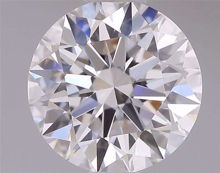 1.55ct round lab-grown diamond, E color, VVS2 clarity, 7.37mm ID