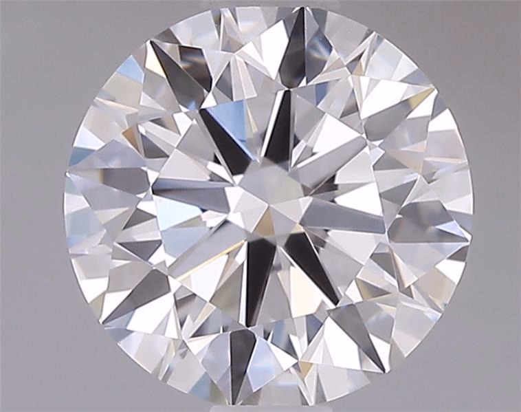 1.55 carat round lab-grown diamond, E color, VVS2 clarity, 7.43mm ID