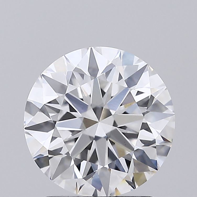 1.69ct round lab-grown diamond, E color, VVS2 clarity, 7.57mm ID