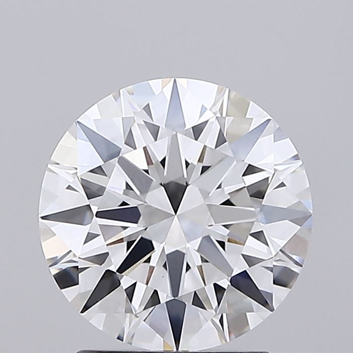 2.16ct round lab-grown diamond, F/VVS2, ideal cut, 8.29mm ID