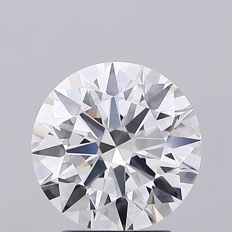 2.77ct round lab-grown diamond, F color, VS2 clarity, 9mm ID
