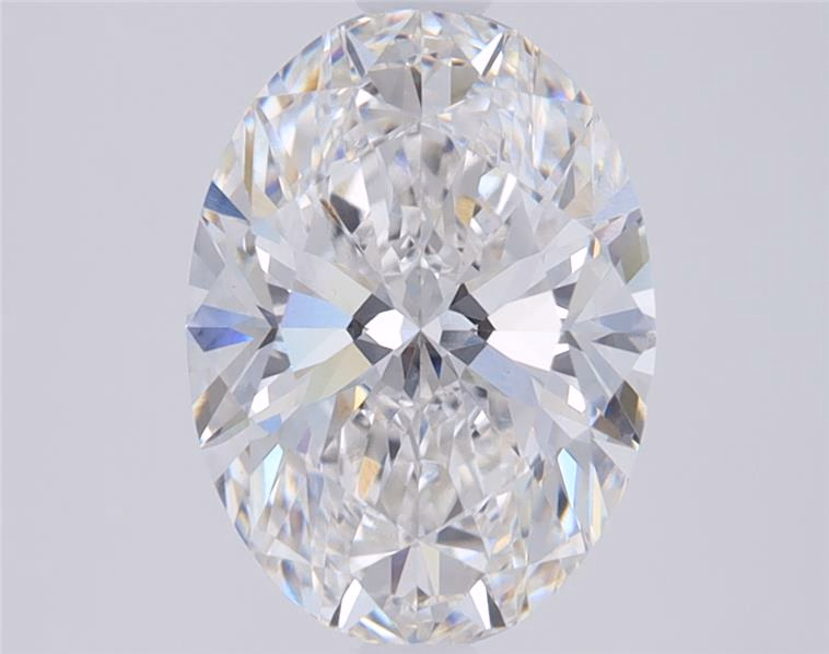 1.5ct oval lab-grown diamond, D color, IF clarity, 9.39mm ID