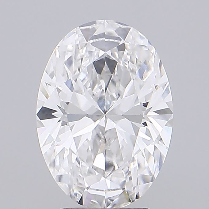 2.12ct Oval Lab-Grown Diamond, E Color, VVS2 Clarity, 10.20mm ID