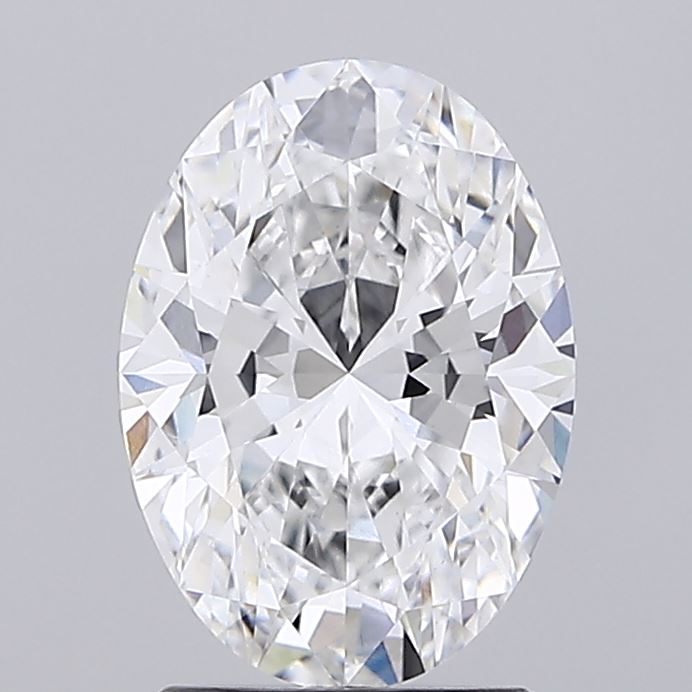 2.17ct oval lab-grown diamond, D color, VS1 clarity, 10.07mm ID