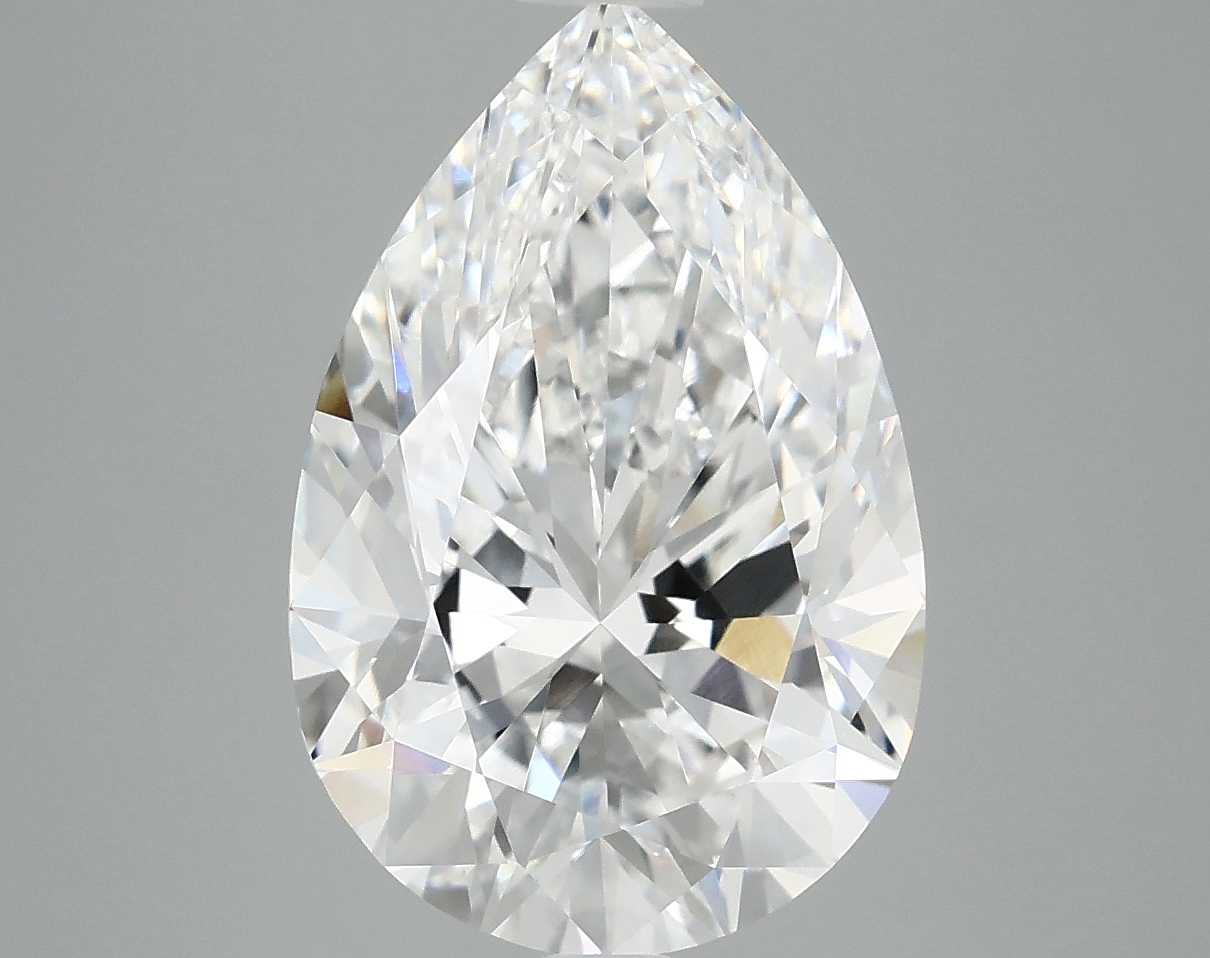 5.02ct Pear Cut Lab-Grown Diamond, D Color, VVS2 Clarity, 14.45mm ID