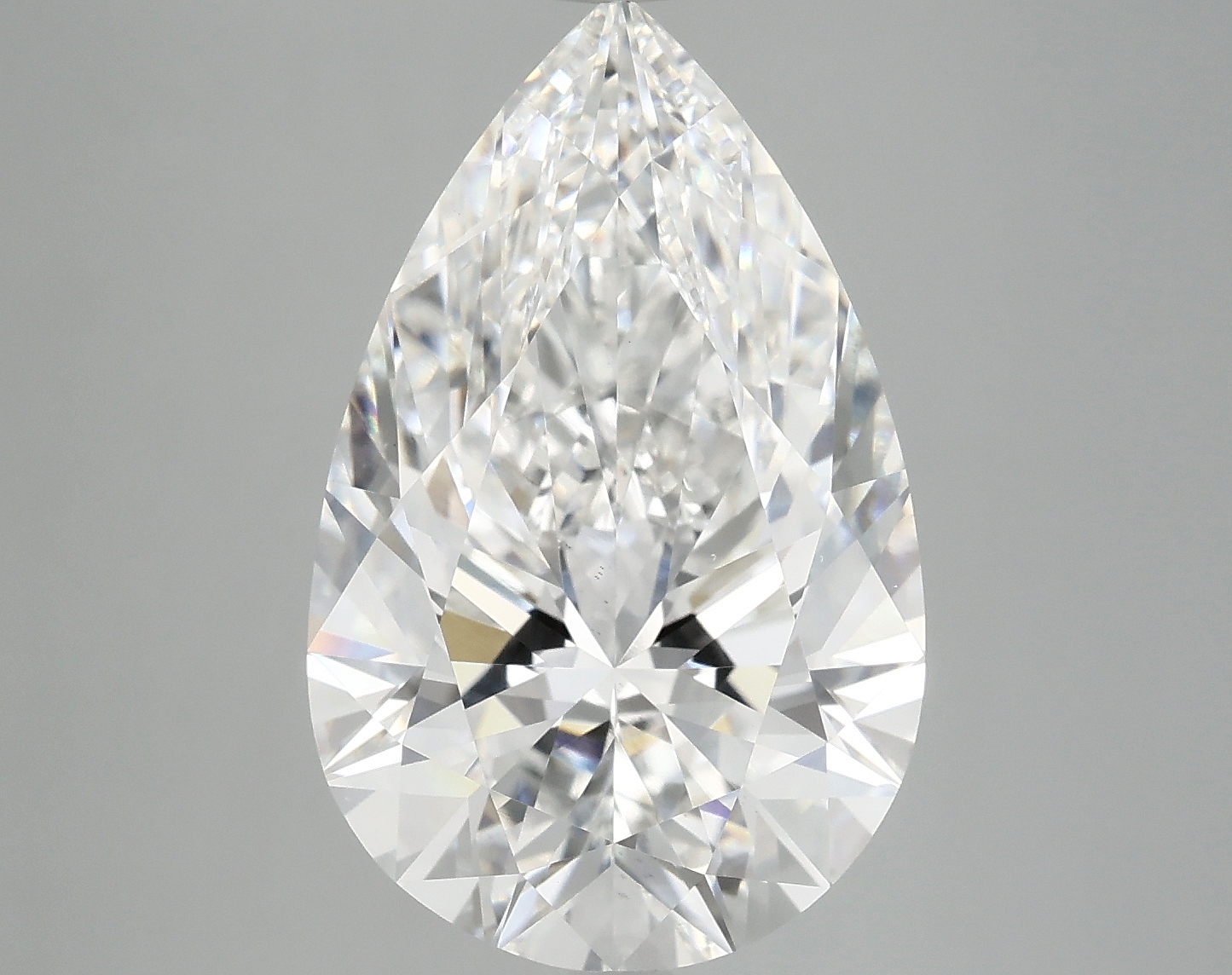 7.58ct Pear-Shaped Lab-Grown Diamond, E Color, VS2 Clarity, 17.24mm ID