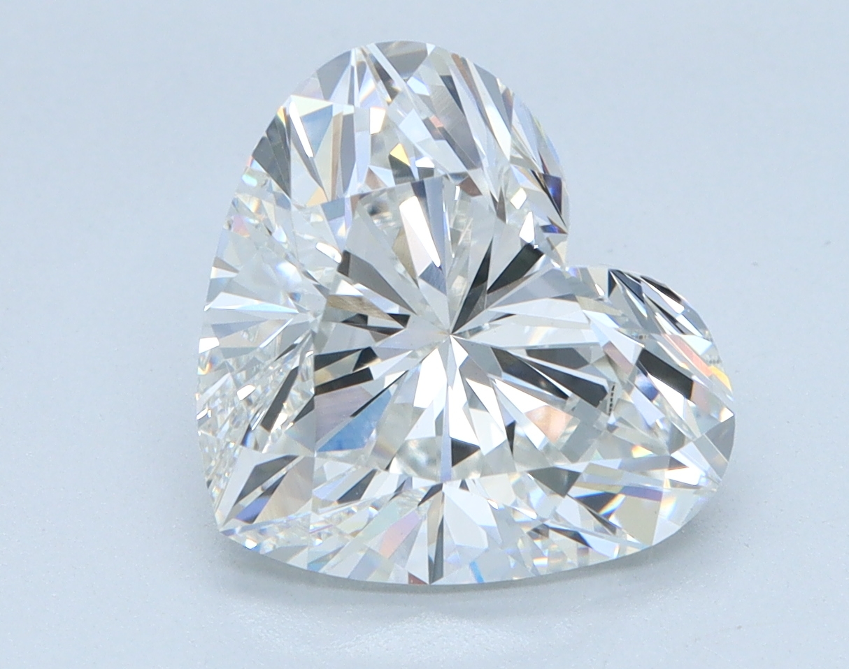 3.26ct Heart Cut Lab-Grown Diamond, F/VS1, 8.98mm ID
