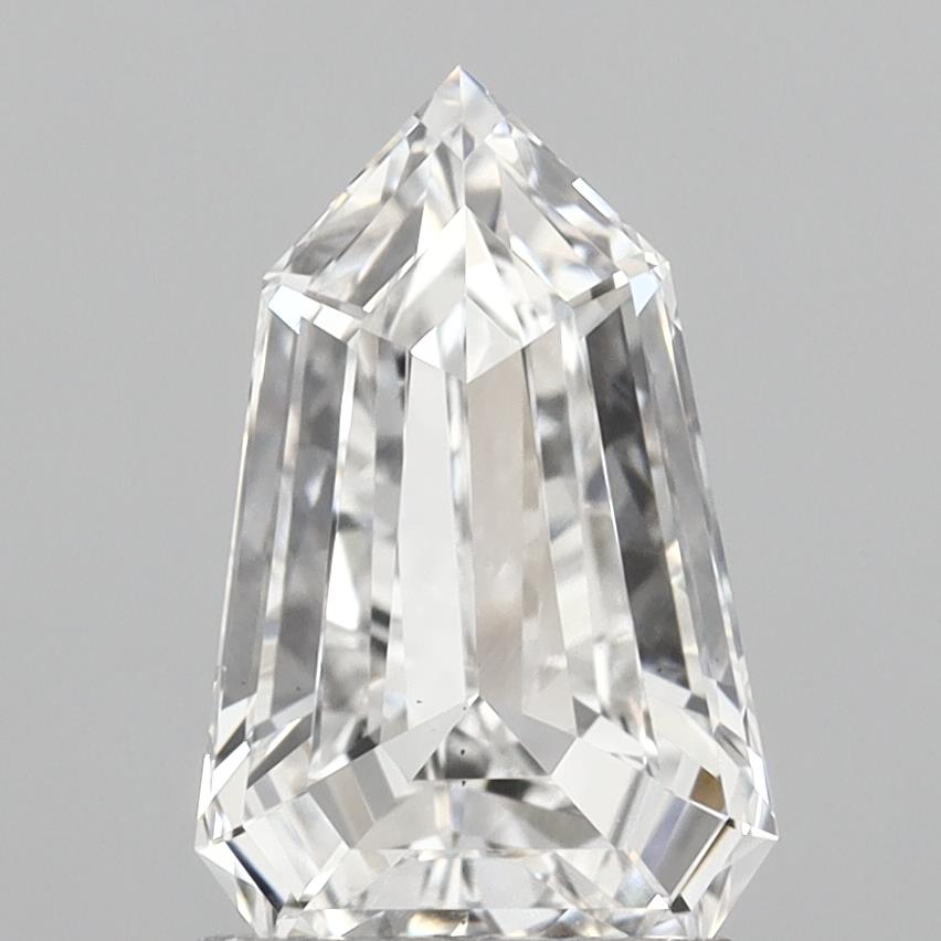 1.57ct lab-grown Shield cut diamond, E color, VS2 clarity, 9.86mm ID