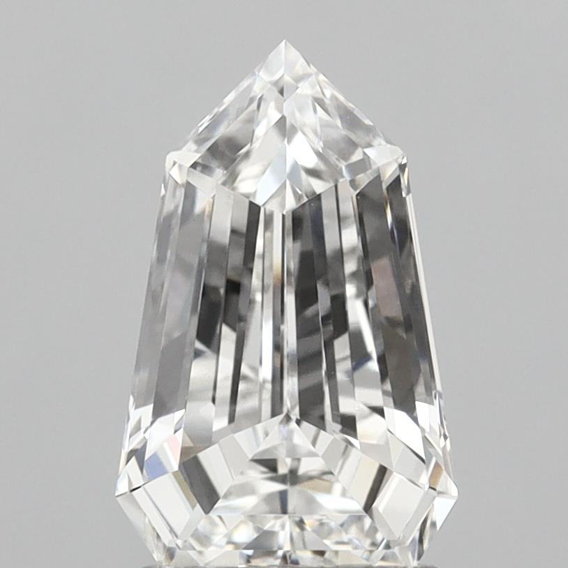 Lab-grown 2.03ct Shield cut diamond, F/VVS2, 10.49mm x 6.72mm x 3.99mm