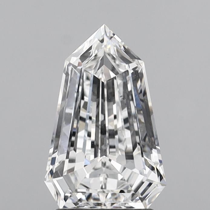 2.04ct lab-grown diamond, Shield cut, D color, VVS2 clarity, 10.83mm ID