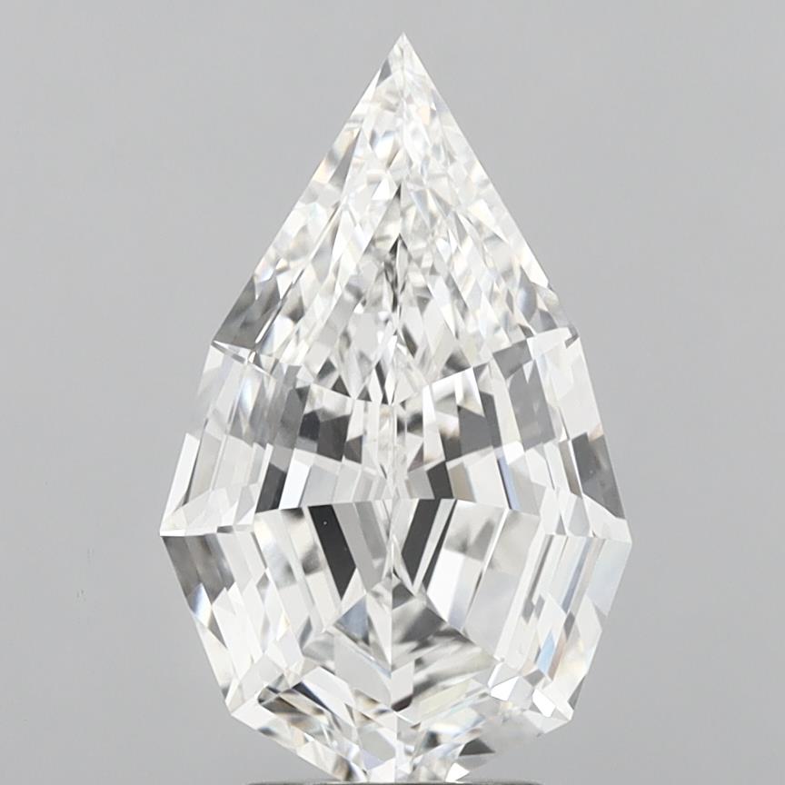 2.16ct Step Cut Pear lab-grown diamond