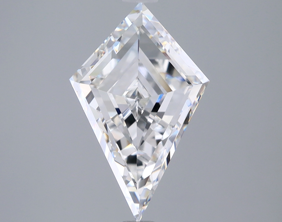 2.67ct Kite Cut Lab-Grown Diamond, D color, VVS2 clarity, 12.98mm x 8.14mm x 5.14mm