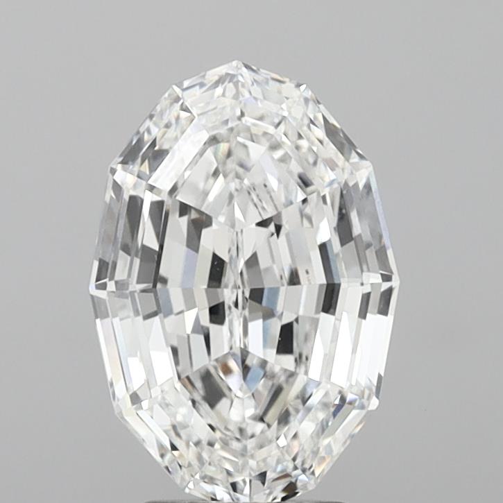 5.02ct Step Cut Oval lab-grown diamond
