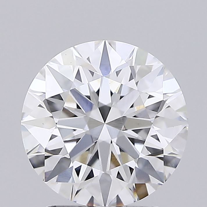 2.41ct round lab-grown diamond, F color, VVS2 clarity, 8.50mm ID