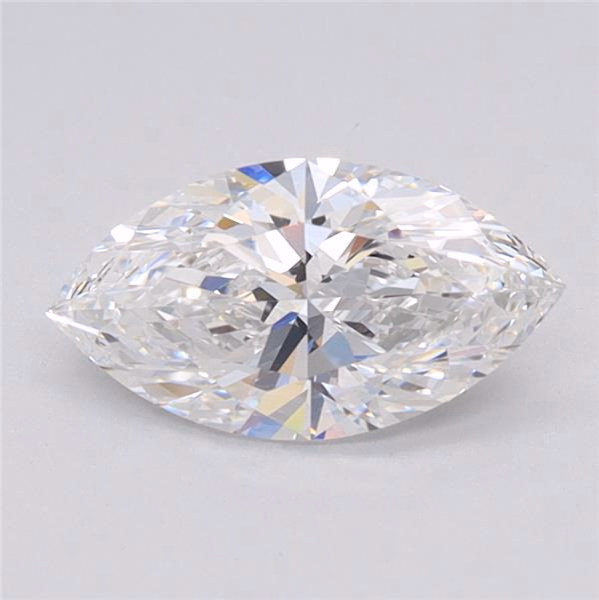 Lab-grown 4.57ct marquise diamond with E/VVS2 grade, 16.61mm ID.