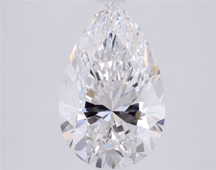2.3ct pear-cut lab-grown diamond, D color, VVS1 clarity, 11.81mm ID
