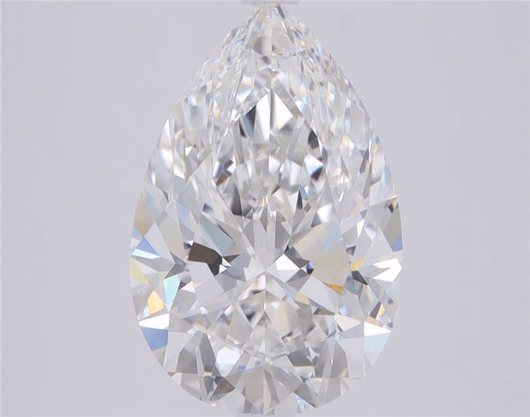 4.25ct Pear Cut Lab-Grown Diamond, D/VS1, 13.91mm ID