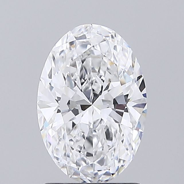 1.42ct Oval Lab-Grown Diamond, D Color, VVS2 Clarity, 9.21mm ID