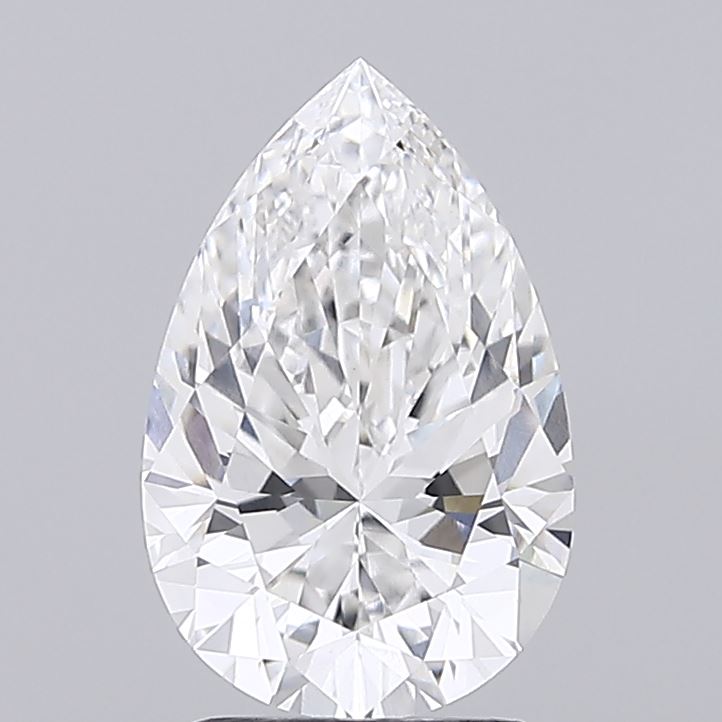 2.33ct pear-cut lab diamond, E color, VVS2 clarity, 11.31mm ID