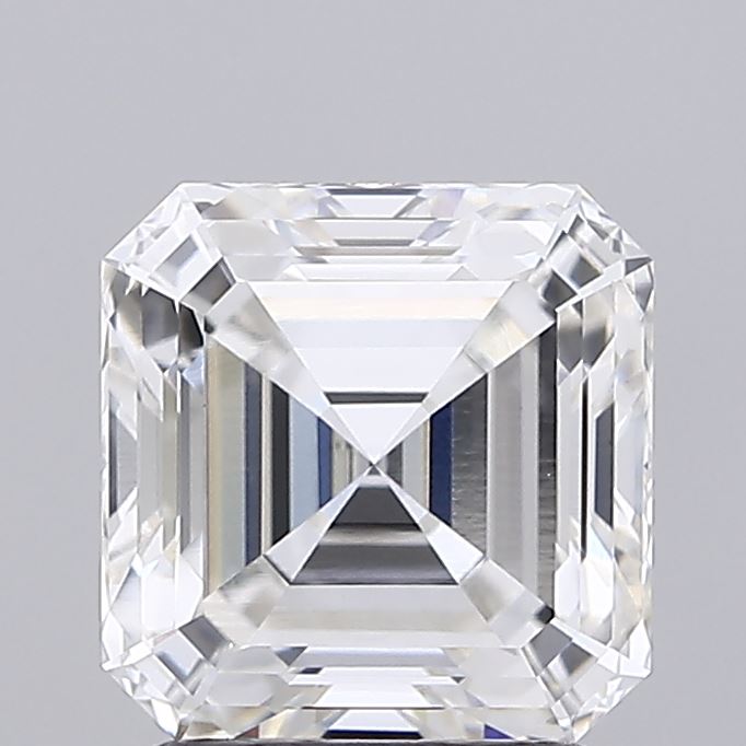 2.19ct lab-grown Asscher diamond, F/VS1 clarity, IGI certified