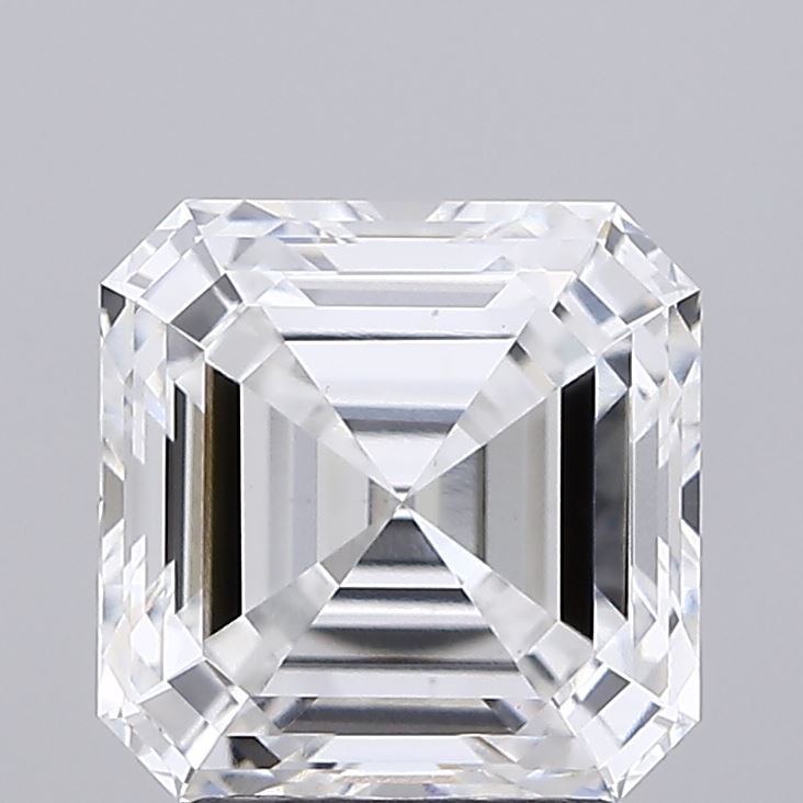 2.71ct Asscher lab-grown diamond, E/VVS2, 7.72mm ID