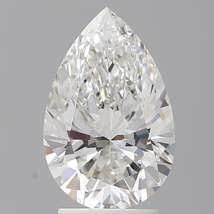 2.6ct pear cut lab diamond, E color, VVS2 clarity, 11.98mm ID