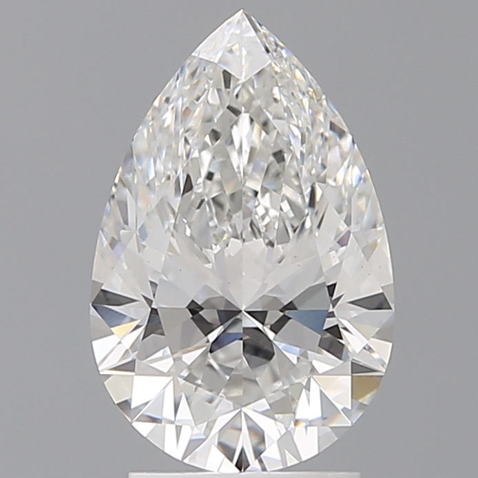 2.6ct Pear Cut Lab Grown Diamond, E Color, VS1 Clarity, 11.99mm ID