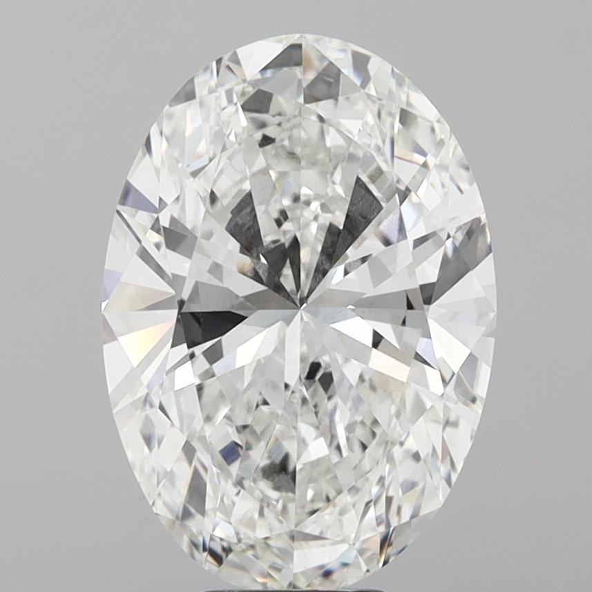 9.3ct oval lab-grown diamond, F/VVS2, 16.80mm ID