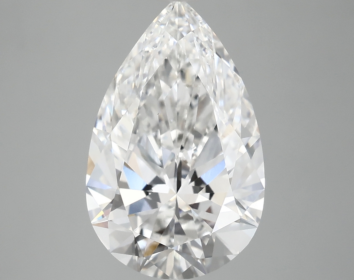 3.94ct Pear Cut Lab Diamond, D Color, VVS2 Clarity, 14.30mm ID