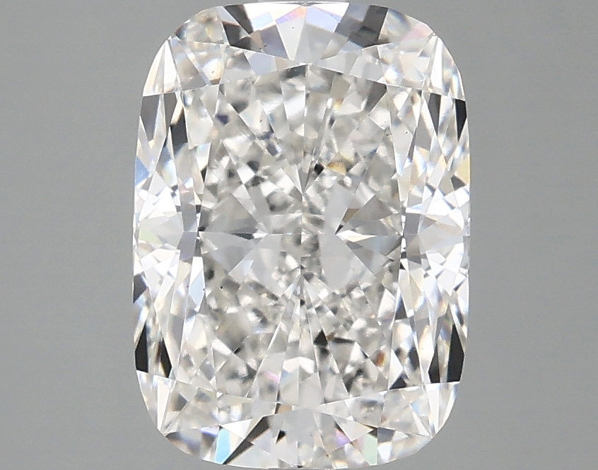 2.68ct lab-grown cushion cut diamond, F color, VS2 clarity, 9.86mm ID