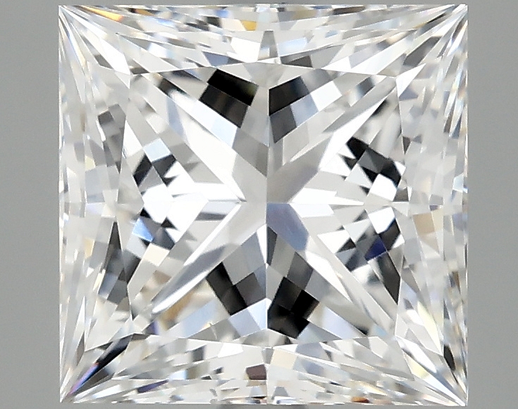 3.77ct Princess cut lab-grown diamond, D/VS2, 8.62mm x 8.45mm x 6.15mm