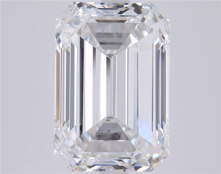 4.42ct lab-grown emerald diamond, F color, VVS2 clarity, 11.24mm ID