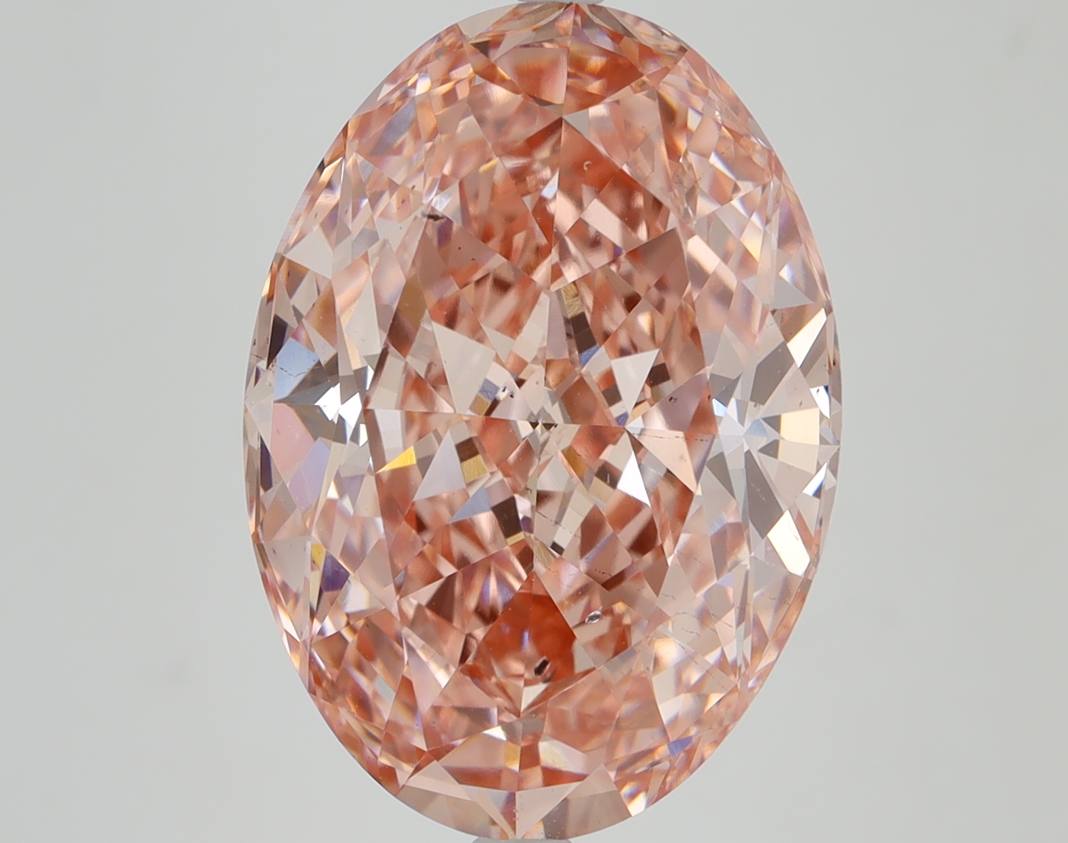 10.02ct Oval Lab-Grown Diamond, PINK Color, VS2 Clarity