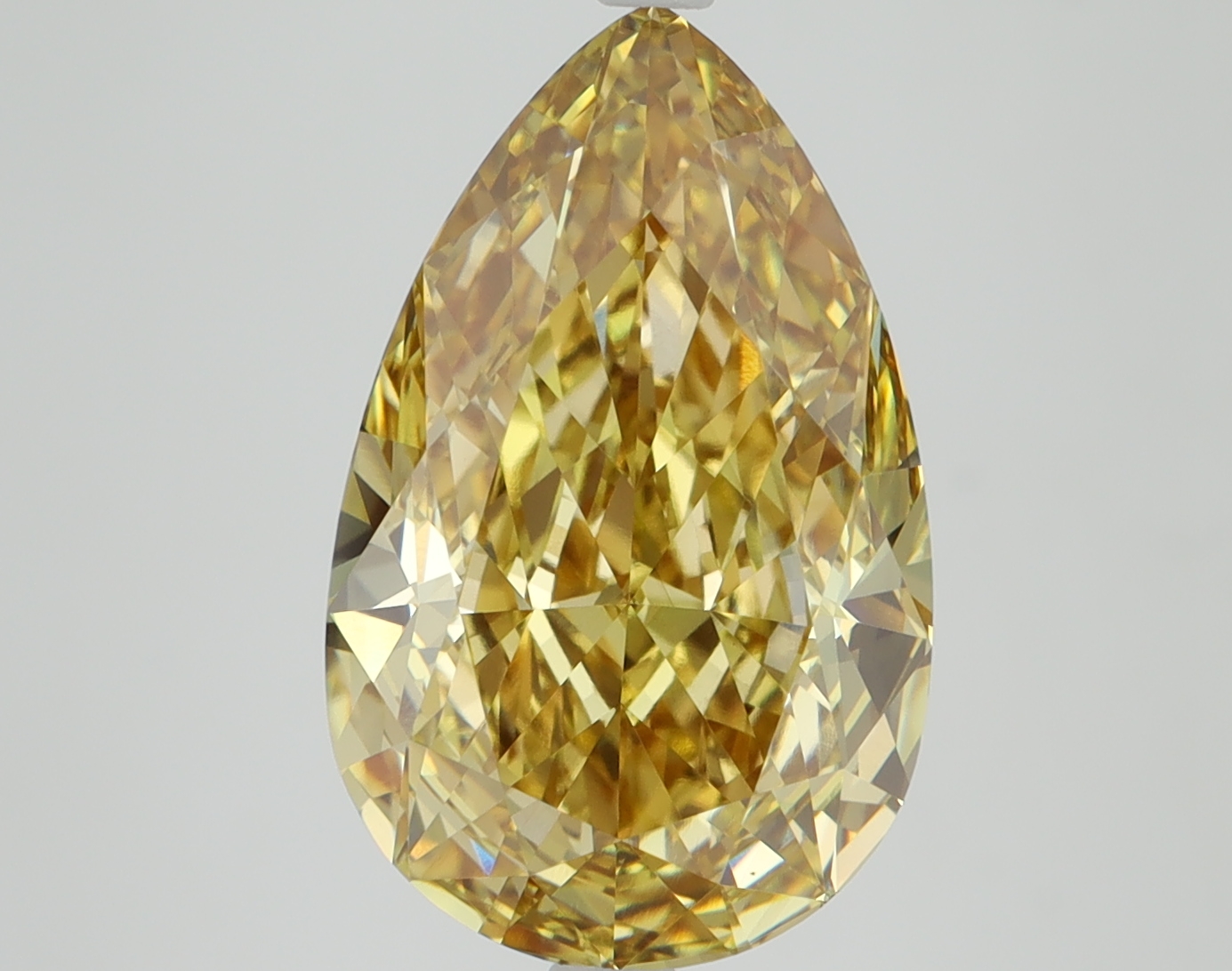 6.04ct Pear Yellow Lab Diamond, 15.04mm x 9.40mm x 5.92mm