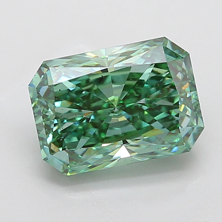 5.01ct Radiant GREEN/SI2 Lab Diamond, 11.30mm ID MEM918322LG