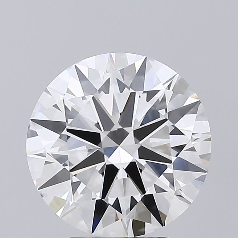 3.81ct round lab-grown diamond, F color, VVS2 clarity, 10.03mm ID