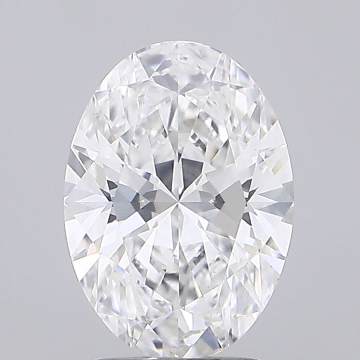2.42ct oval lab-grown diamond, E/VVS2, 10.77mm ID