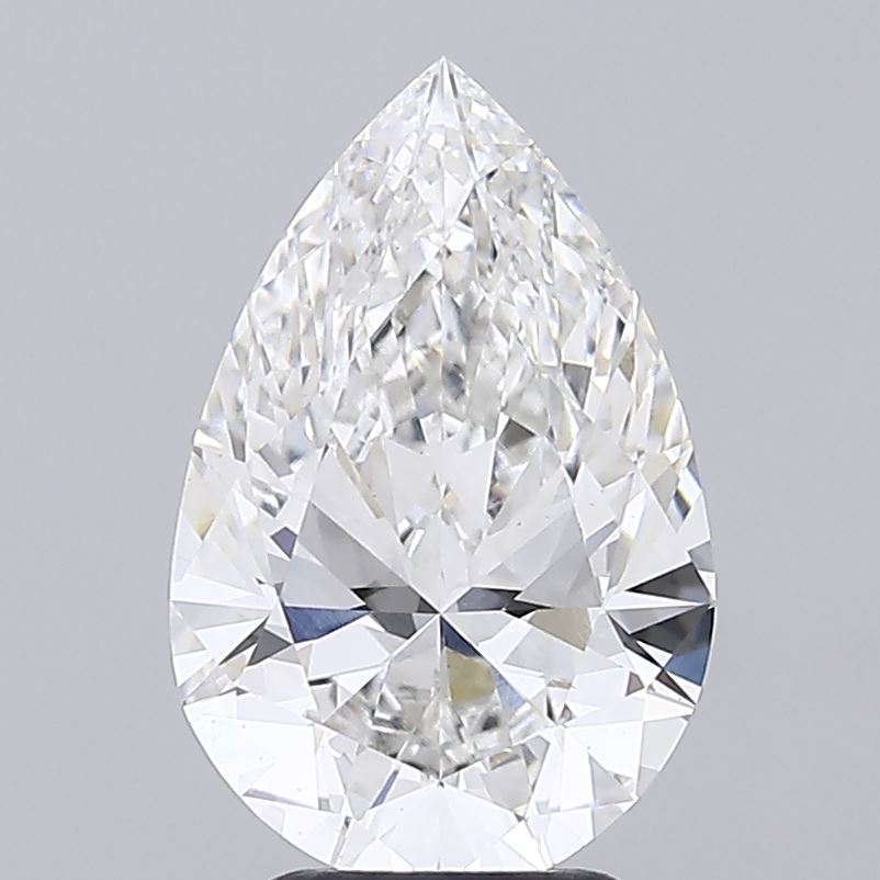 3.7ct Pear Cut Lab-Grown Diamond, F/VS1, 13.64mm ID