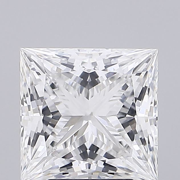 3.72ct Princess lab-grown diamond, E/VVS2, 8.70mm ID