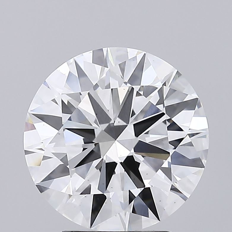 3.57ct round lab-grown diamond, F color, VS1 clarity, 9.90mm ID