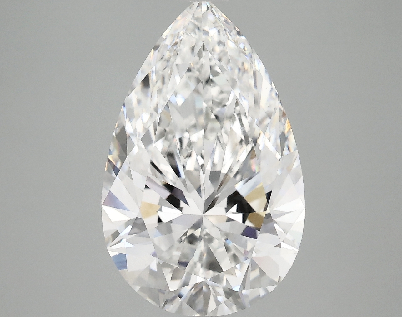 4.98ct pear-shaped lab-grown diamond, E color, VVS2 clarity, IGI certified