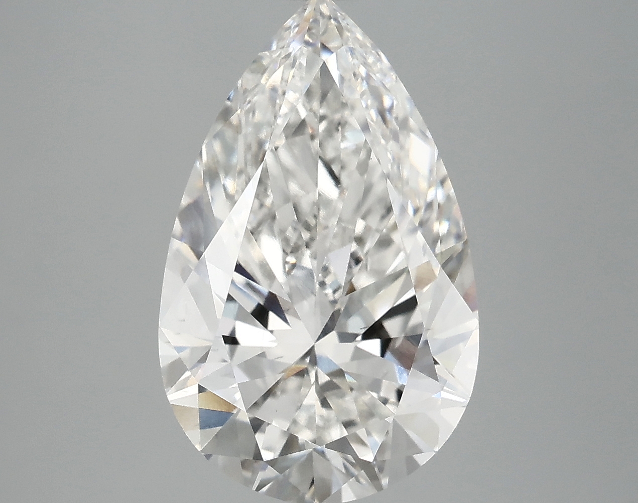 5ct Pear Cut Lab-Grown Diamond, F/VS2, 15.09mm ID