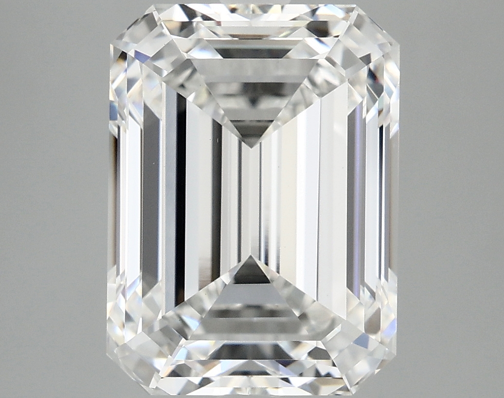 Lab-grown 6.09ct Emerald cut diamond, E color, VS1 clarity, measurements 11.75 x 8.70 x 6.06 mm.